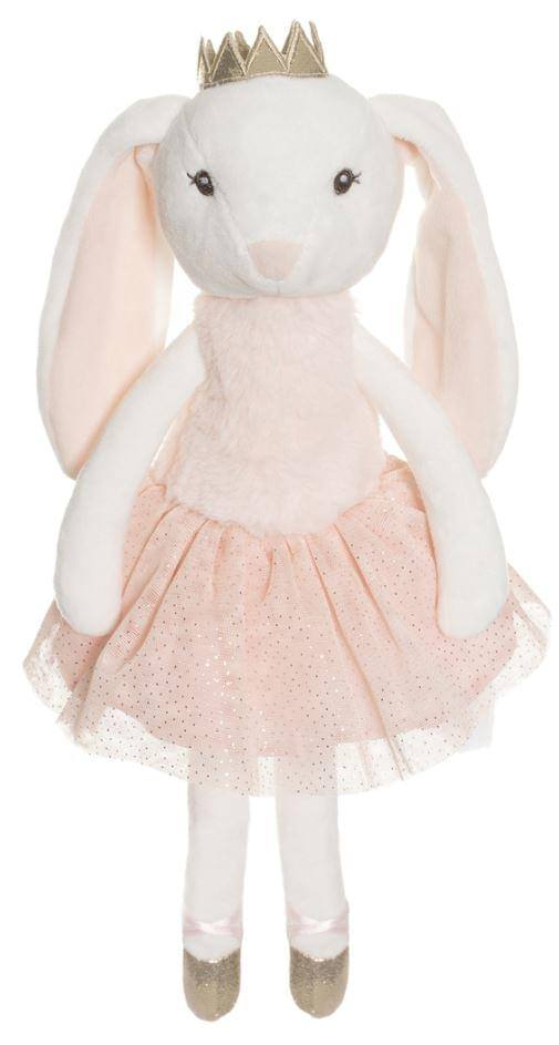 Front. TriAction Toys - Teddykompaniet 15 Inch Plush Animal | Kate the Ballerina Rabbit - Pink.