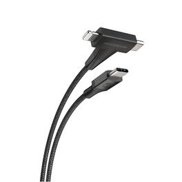 Scosche - Strike Line HH 2-in-1 USB-C to Lightning Cable - 4 ft | Color: - Black