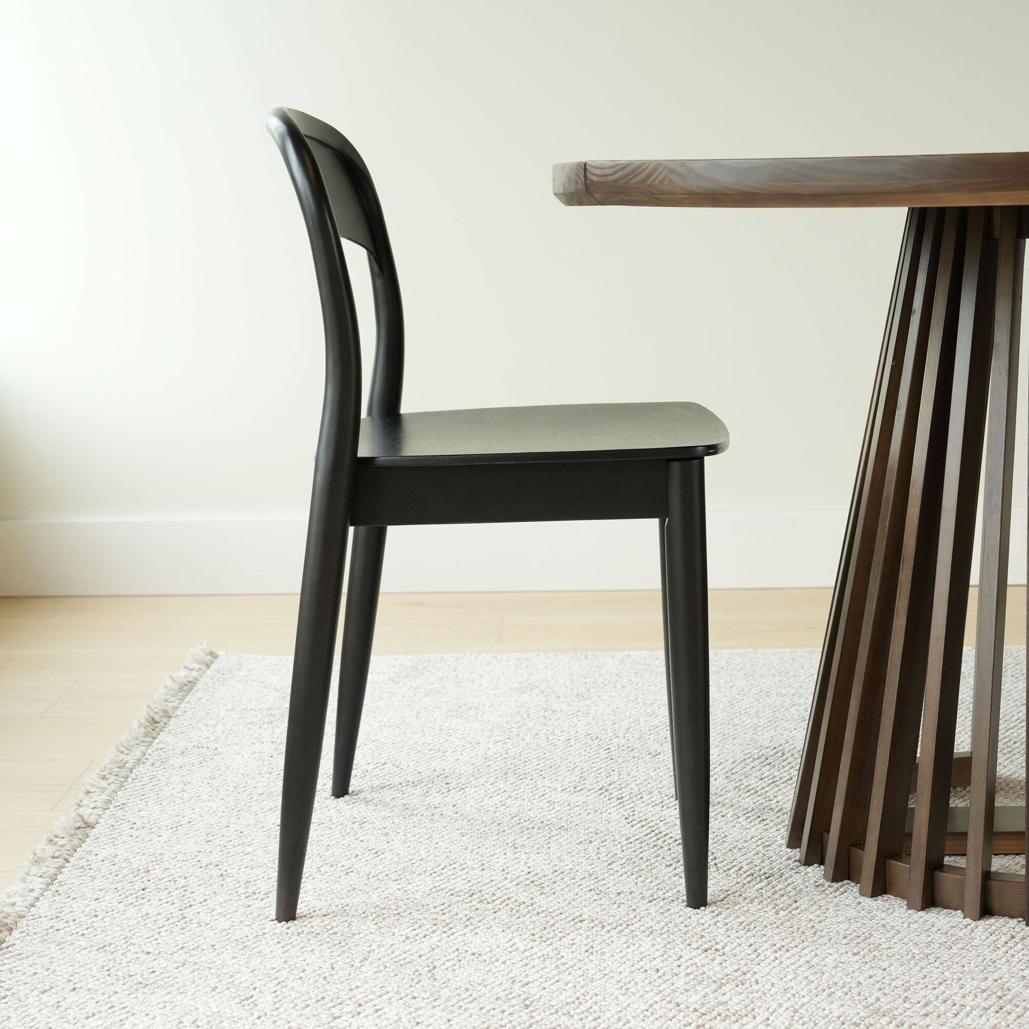 Alt View 5. Plank+Beam - Loar Dining Chair (2 pack), Black - Black.