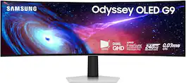 Samsung - Refurbished Excellent - 49" Odyssey OLED G9 Gaming Monitor G93SC - Silver