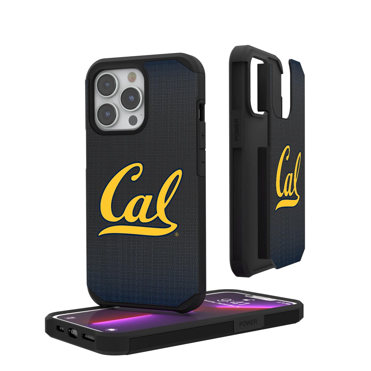 Keyscaper - NCAA - Cal Bears Linen Logo iPhone Rugged Case - 15 - Black price history on PriceWatchPro