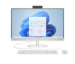 HP 23.8 inch All-in-One Desktop PC 24-cr0410 AMD Athlon Silver 7120U 8GB RAM 256GB SSD Win 11 Home  Shell white - Shell White - Front_Zoom