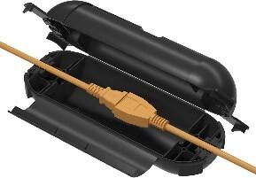 Front. BN-LINK - BN-LINK Outdoor Extension Cord Safety Cover, 1-Pack Black, Weather-Resistant, 4-Latch, Fits 12/14/16 AWG - Black.