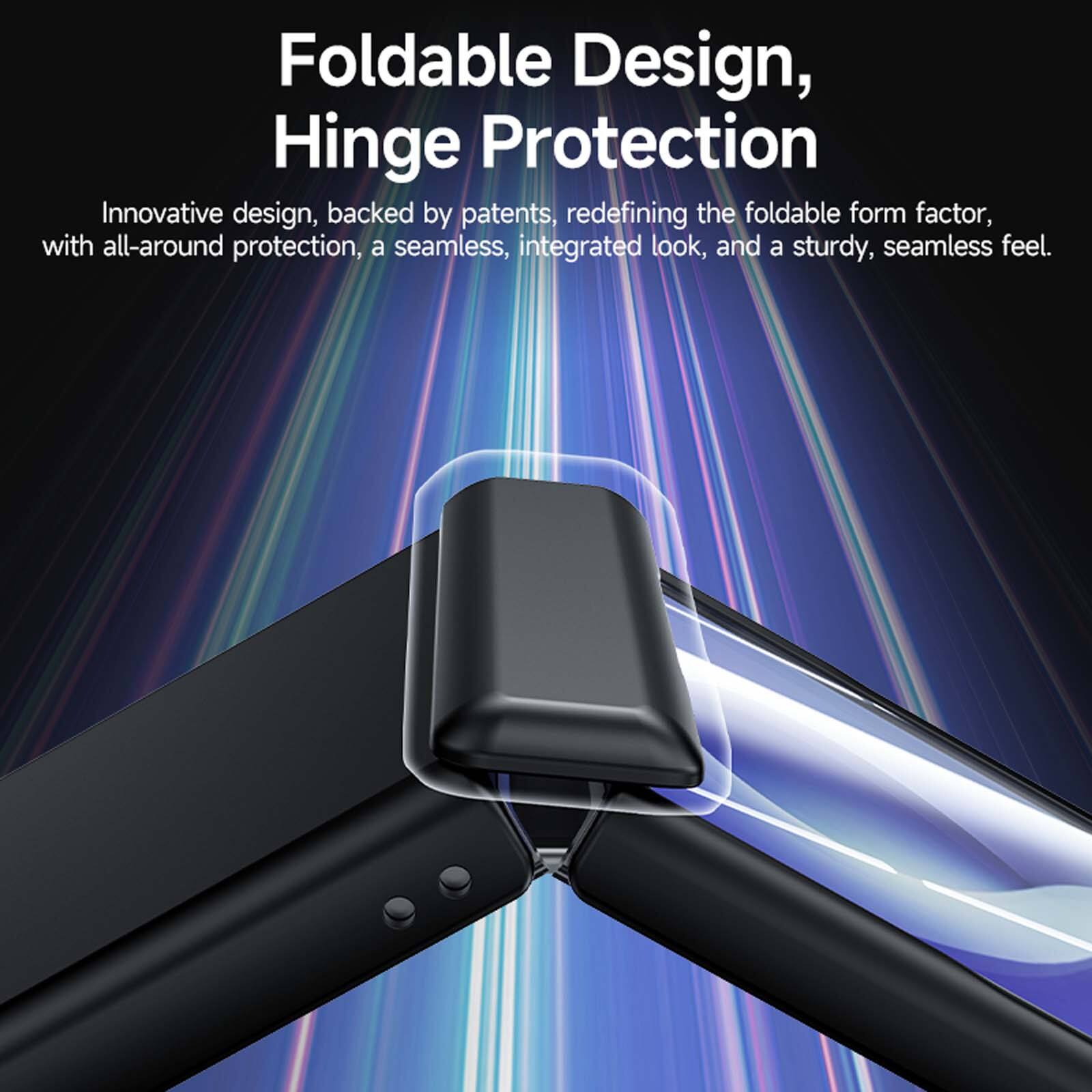 Foldable Design, Hinge Protection

Innovative design, backed by patents, redefining the foldable form factor, with all-around protection, a seamless, integrated look, and a sturdy, seamless feel.