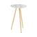 Alt View 31. Walker Edison - Modern Glam Minimal Round Side Table - Grey Marble/Gold.