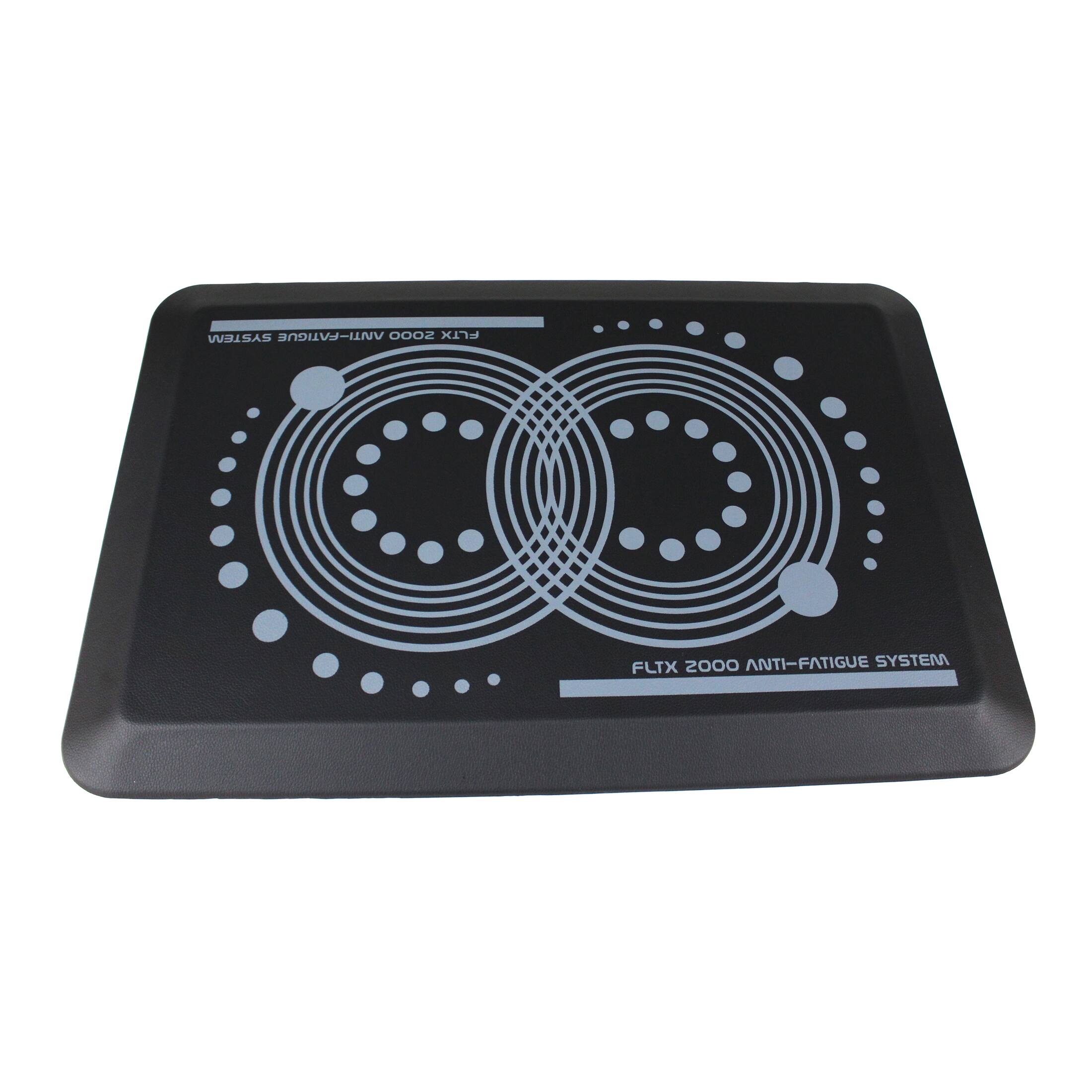 Floortex - AFS-TEX Active Anti-Fatigue Mat, Printed Design - 16" x 24" - Black - Front_Zoom