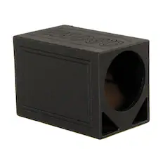 Front. QPower - Q Power QBOMB12TB Single 12" Triangle Ported Car Audio Subwoofer Box Enclosure - Black.