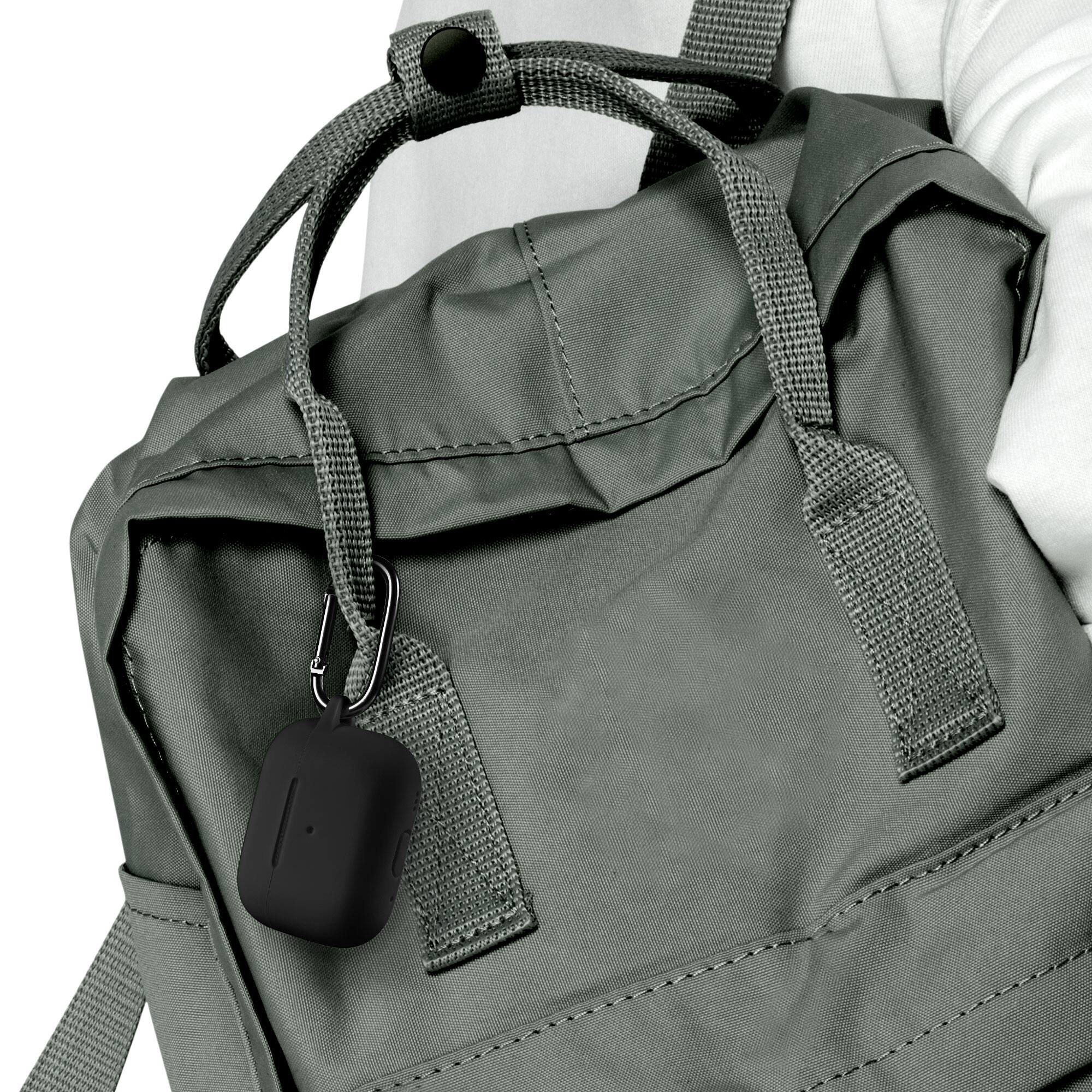 Alt View 5. Vena - Silicone Case for Apple AirPods Pro 2 Case, Protective Cover Compatible with MagSafe AirPods Pro 2nd Generation, Black - Black.