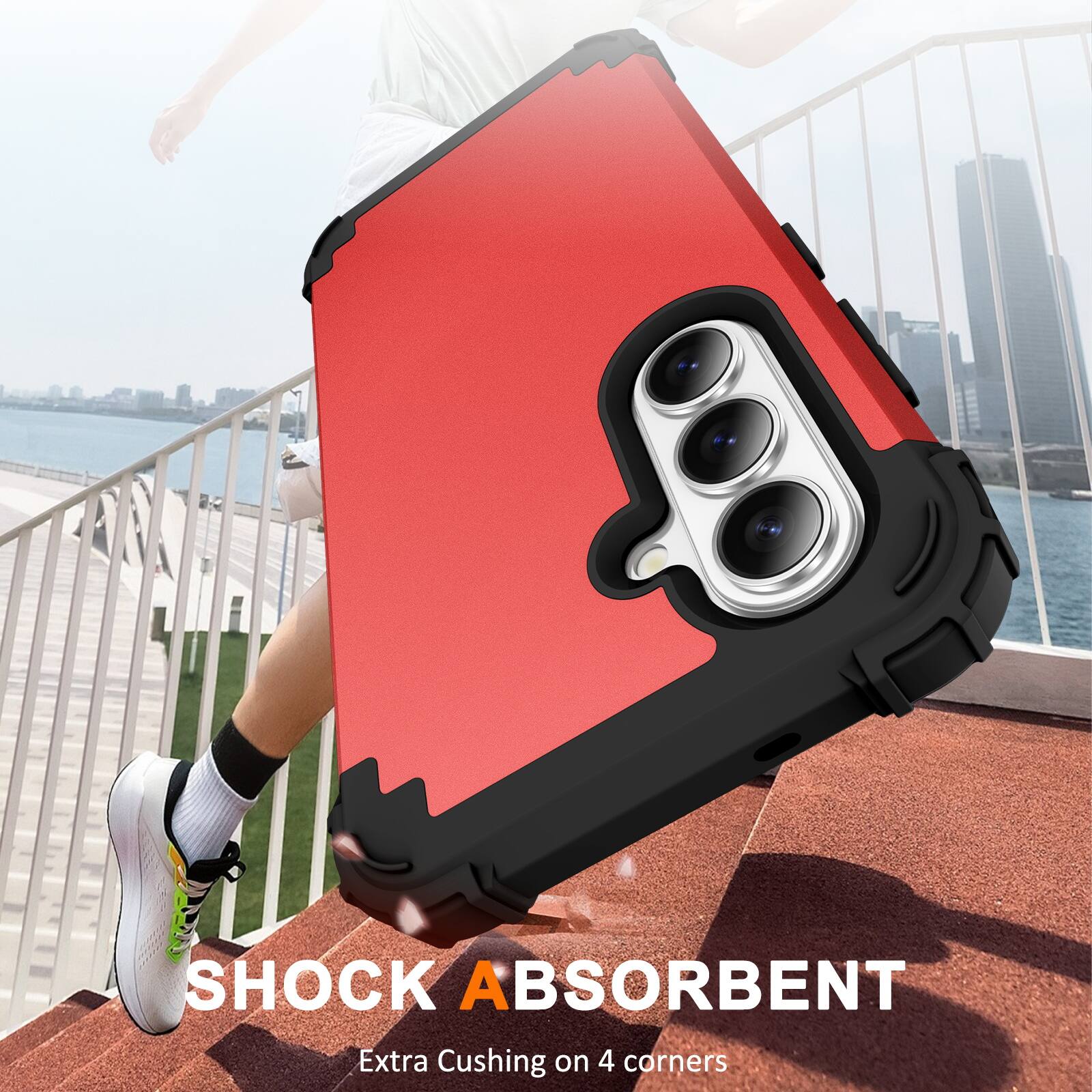 SHOCK ABSORBENT  
Extra Cushing on 4 corners