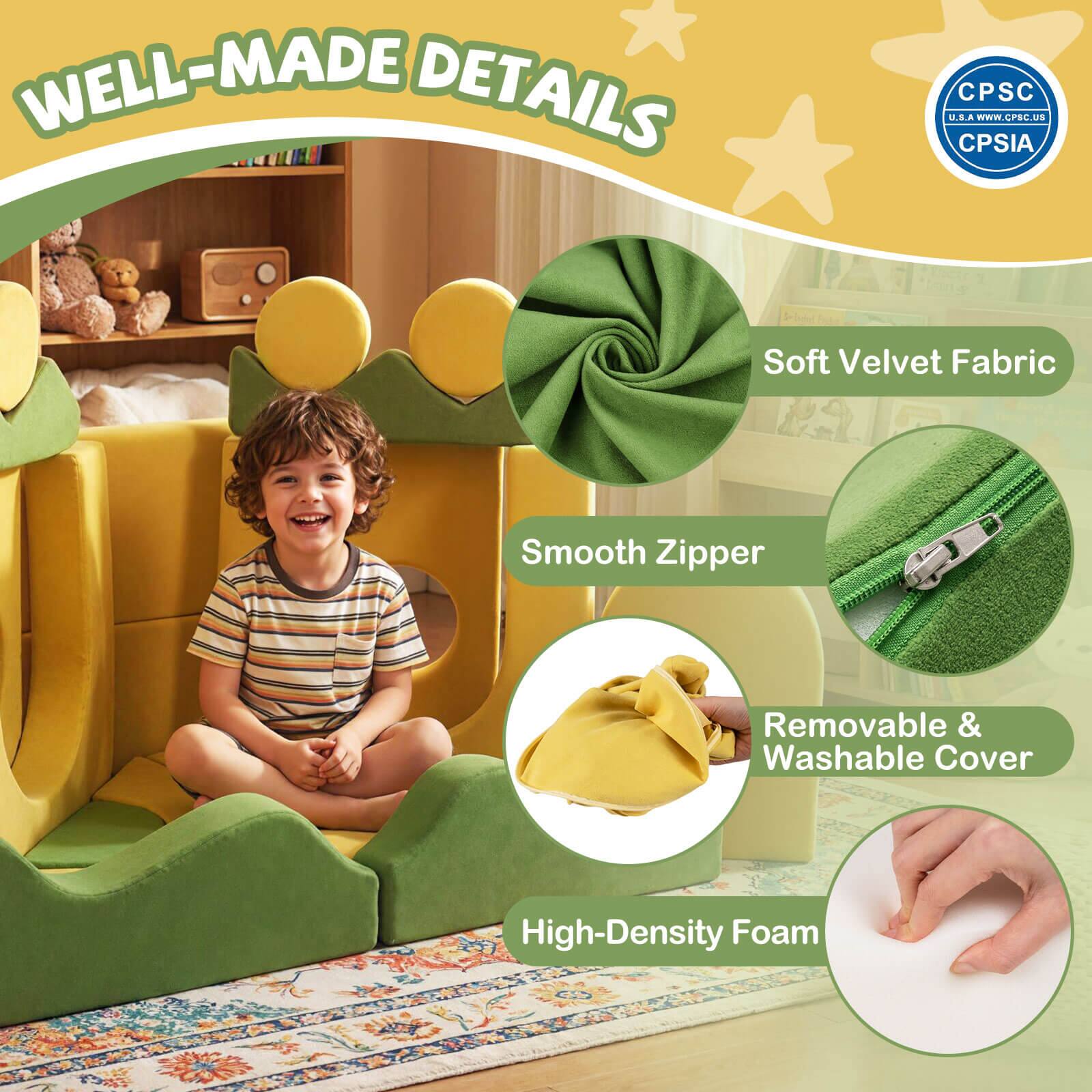 WELL-MADE DETAILS

- Soft Velvet Fabric
- Smooth Zipper
- Removable & Washable Cover
- High-Density Foam

CPSC U.B.A www.cpsc.gov CPSIA