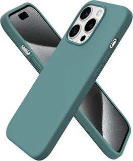 Ornarto - Compatible with iPhone 15 Pro Case 6.1", Slim Liquid Silicone Full Covered Protective Cover - Pine Green