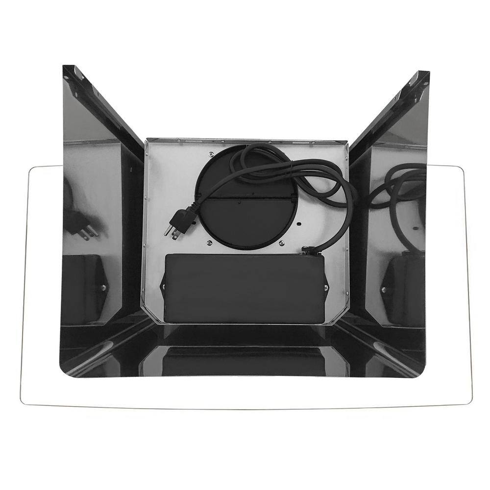 Alt View 4. COSMO - COS-668WRC90-DL 36 in. Vista Collection 380 CFM Ductless Wall Mount Range Hood, Button Controls, LED Lights - Stainless Steel.