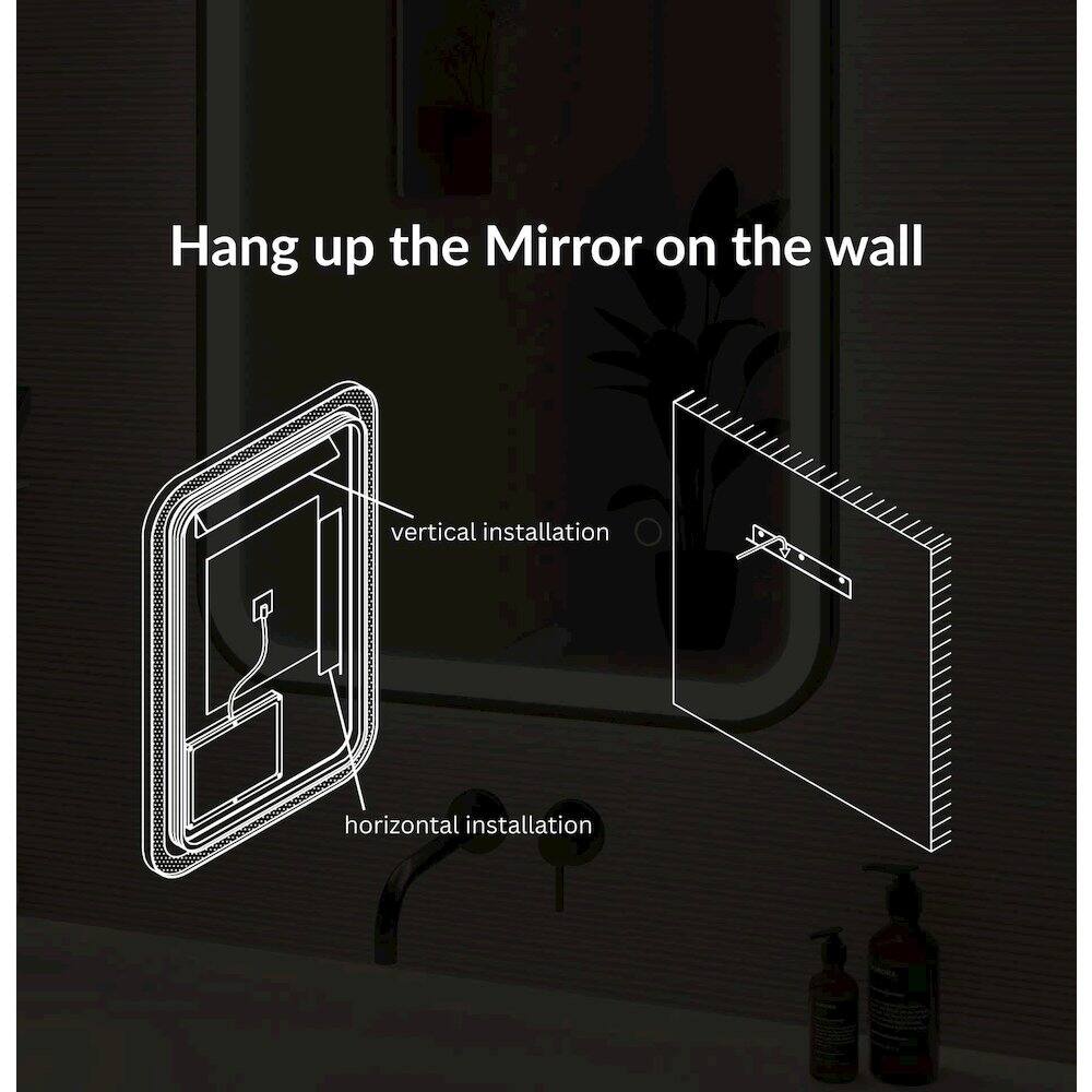 Hang up the Mirror on the wall

vertical installation

horizontal installation