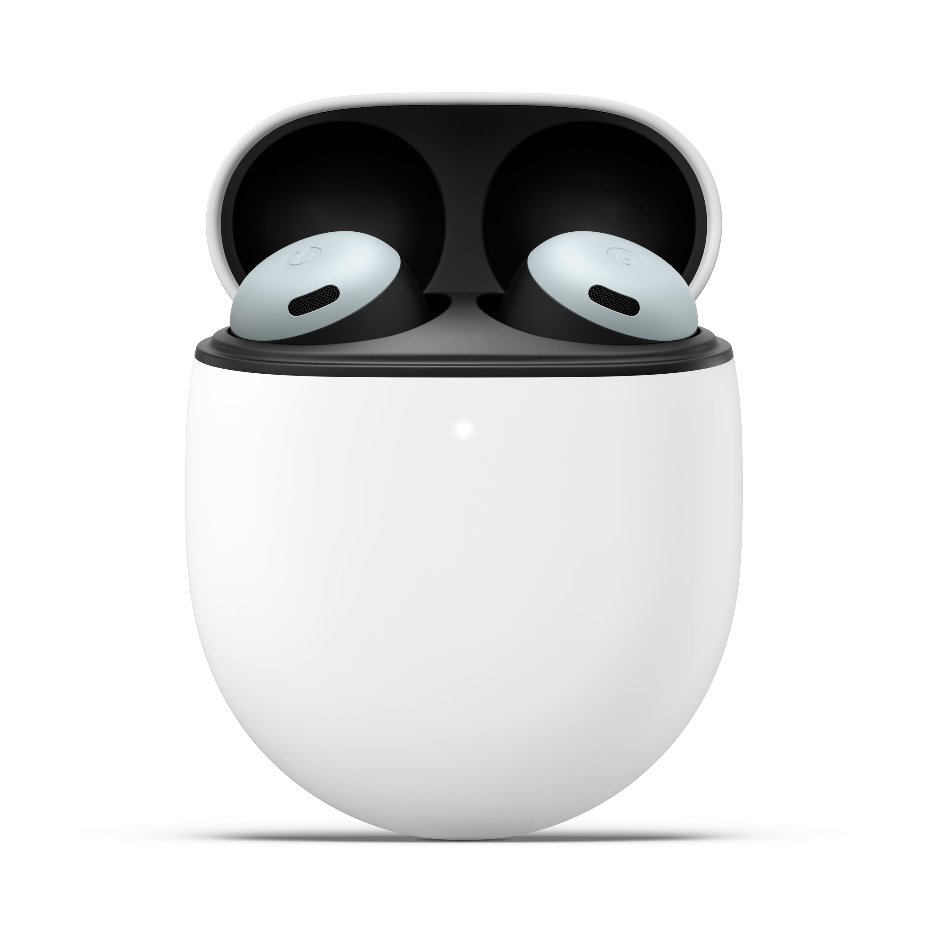 Angle. Google - Geek Squad Certified Refurbished Pixel Buds Pro True Wireless Noise Cancelling Earbuds - Fog.