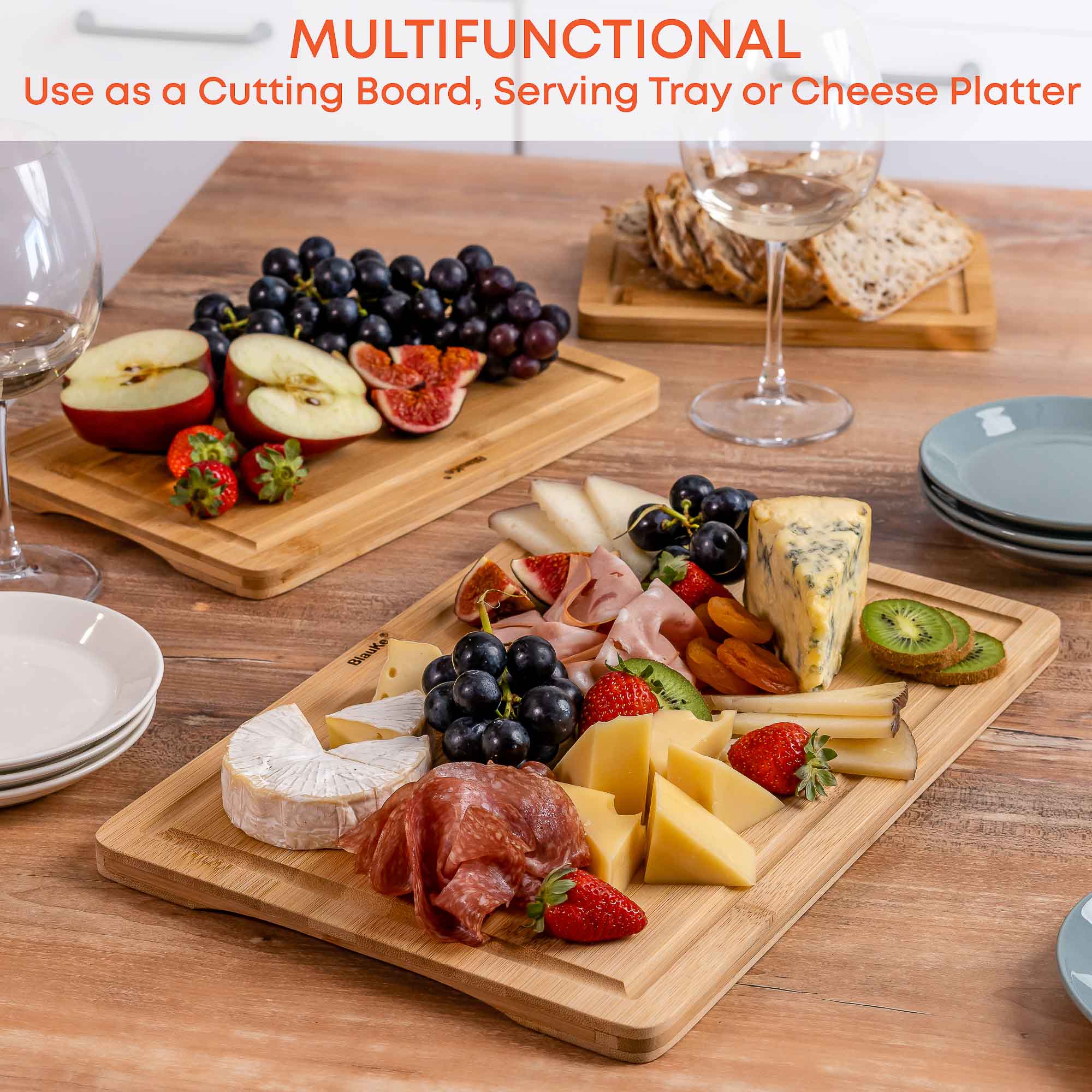 MULTIFUNCTIONAL Use as a Cutting Board, Serving Tray or Cheese Platter