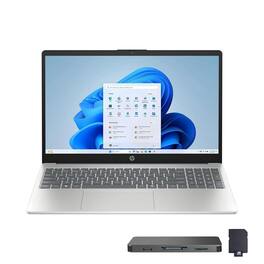 HP - 15.6" FHD Laptop,Intel i3-N305,16GB RAM,1TB SSD+1TB Dock Set,Intel UHD Graphics,Fingerprint Reader,Win 11 Pro - Silver