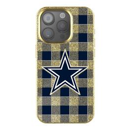 Keyscaper - NFL - Dallas Cowboys Plaid Bling iPhone Case - 15 - Gold