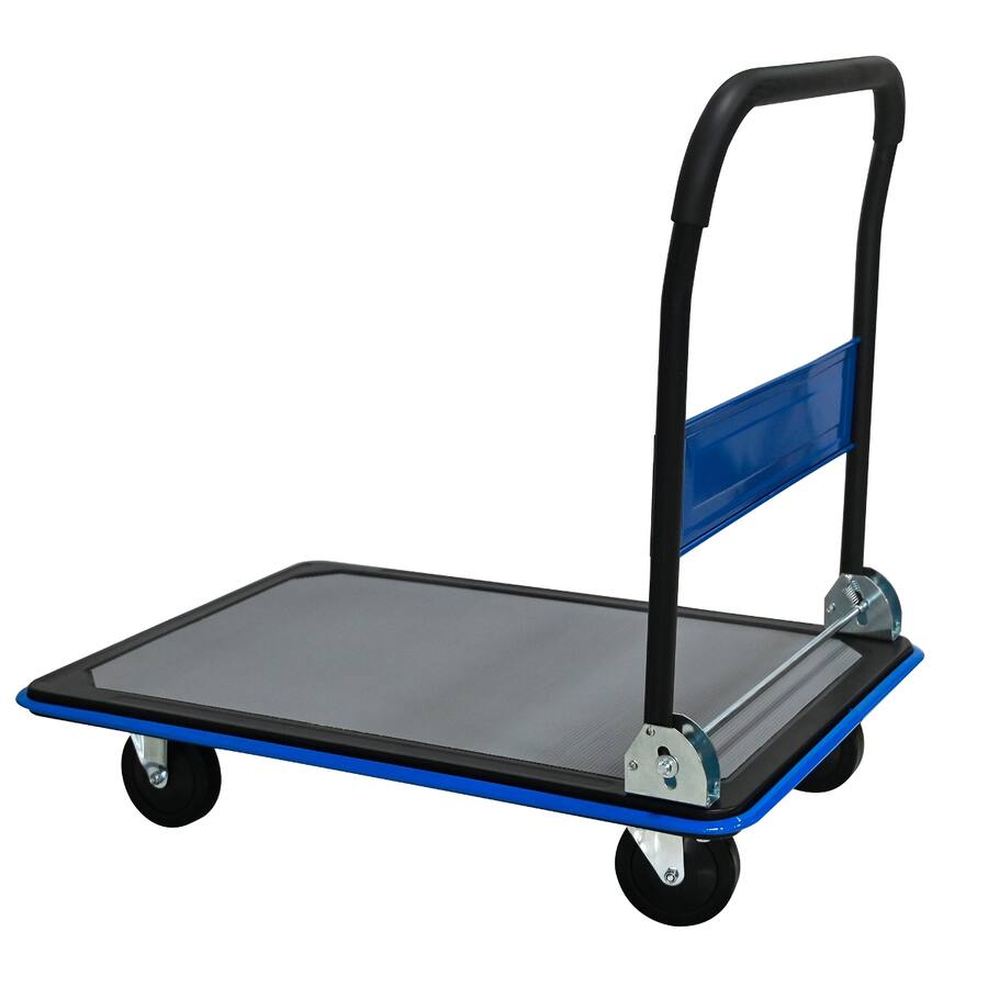 Metal Wheel Platform Ropilly Flatbed Cart with Swivel Wheels, 660 lb Folding Platform Cart ...