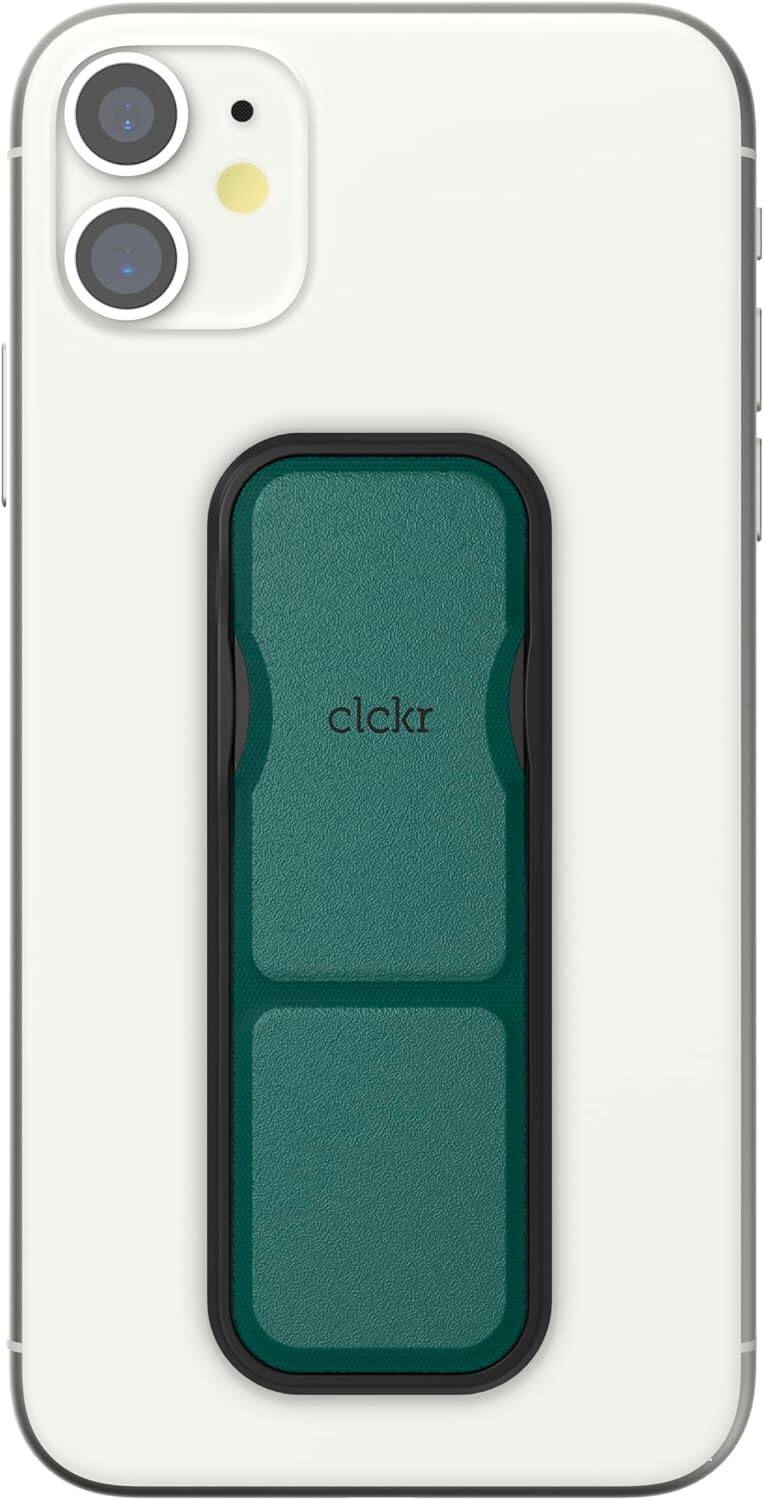 Angle. CLCKR - Clckr Grip & Stand Phone Grip | Color: Green - Mint Green.