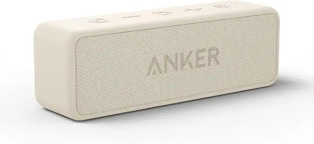 Front. Soundcore - Anker Soundcore 2 Portable Bluetooth Speaker with Stereo Sound - Beige.