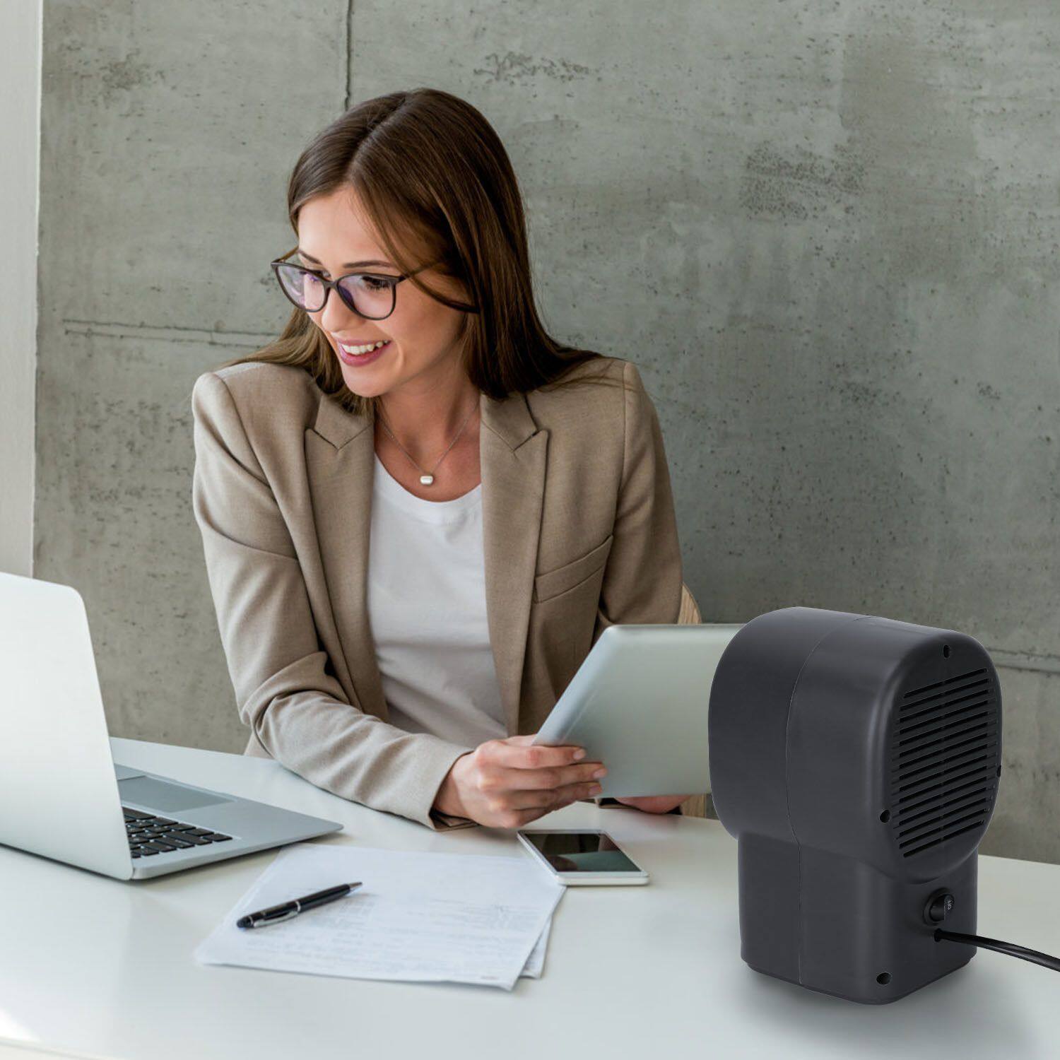 Alt View 5. Akoasm - 500W Mini Space Heater Fast 2-Second Heating Portable Electric Heater for Office Desk Bedroom Small Rooms up to 107Sq Ft.