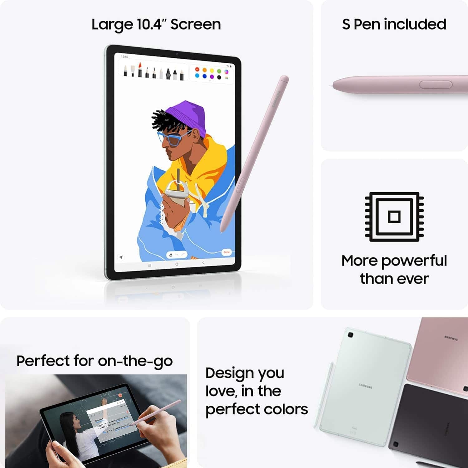 Samsung Galaxy Tab S6 Lite 10.4 Inch, 128 GB(64+64SD Card