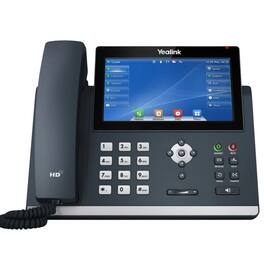 Yealink - SIP-T48U 16-Line Gigabit IP Desk Phone 7in Color Touch Screen HD Voice Acoustic Shield Dual USB PoE 29 Programmable Keys - Gray