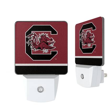 Front. Keyscaper - South Carolina Gamecocks Stripe Design Nightlight 2-Pack - Multicolor.