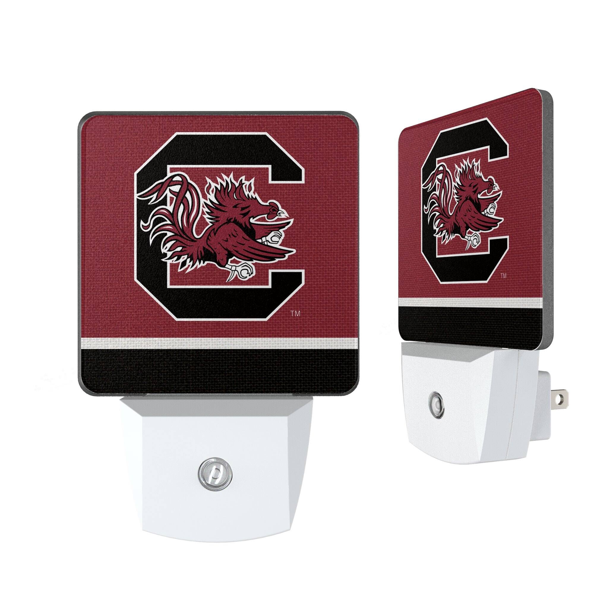 Front. Keyscaper - South Carolina Gamecocks Stripe Design Nightlight 2-Pack - Multicolor.