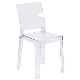 Emma + Oliver - Ghost Chair with Square Back - Transparent Crystal