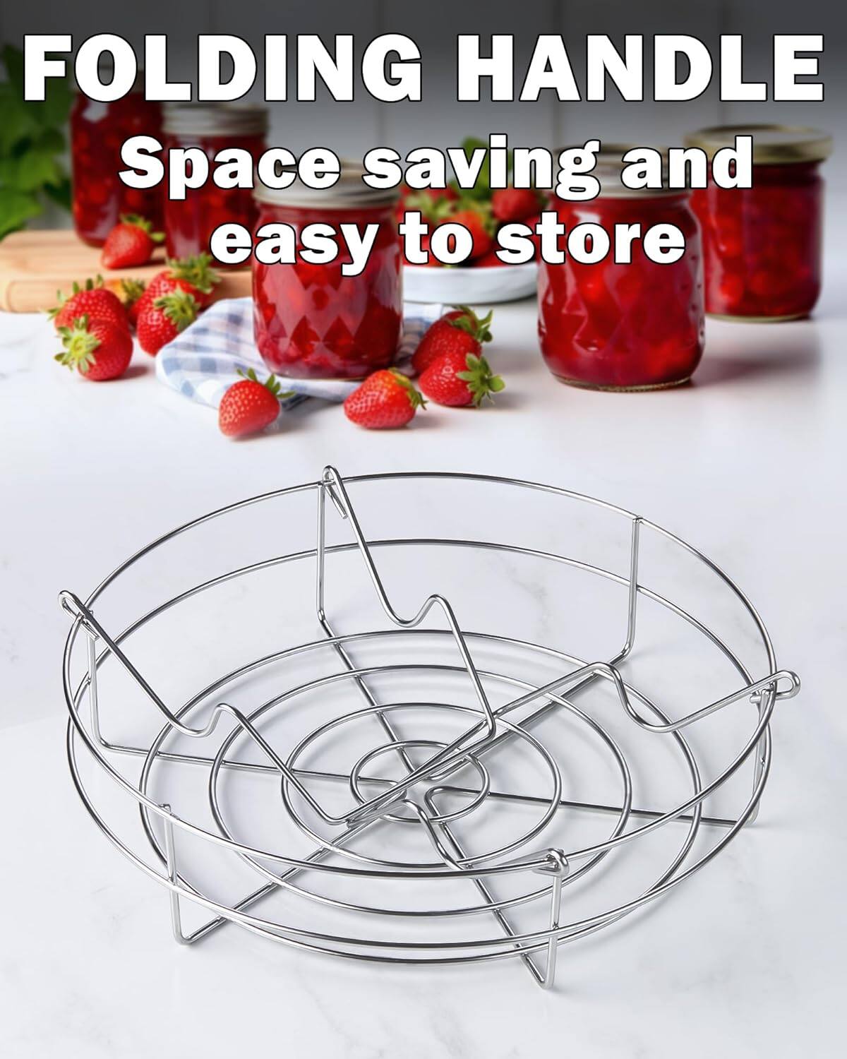 FOLDING HANDLE  
Space saving and easy to store
