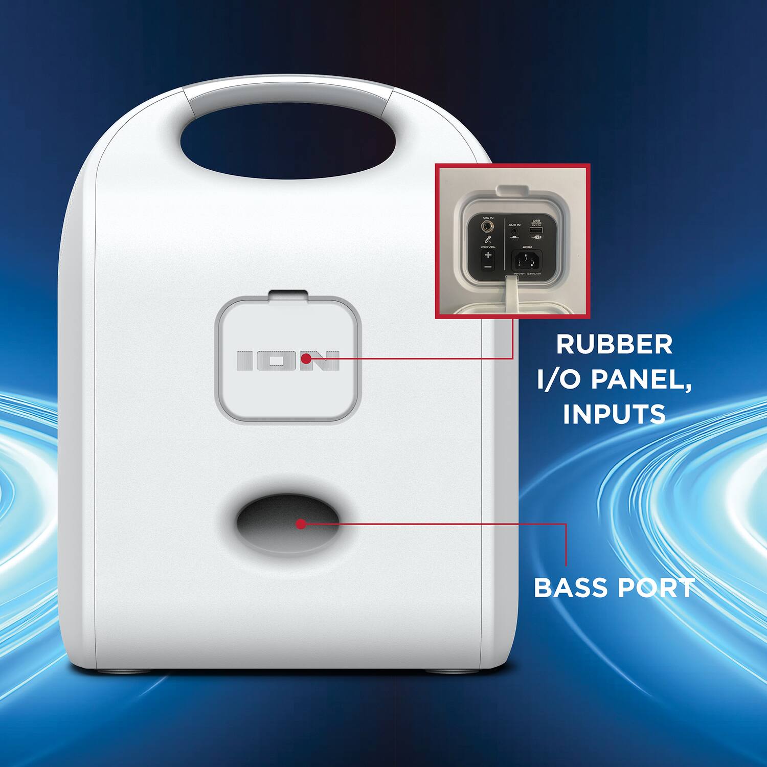 RUBBER I/O PANEL, INPUTS BASS PORT