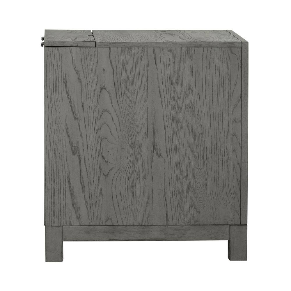 Back. Liberty Furniture Industries - 3 Drawer Chairside Table Contemporary White in Two-Tone Shell White - White.