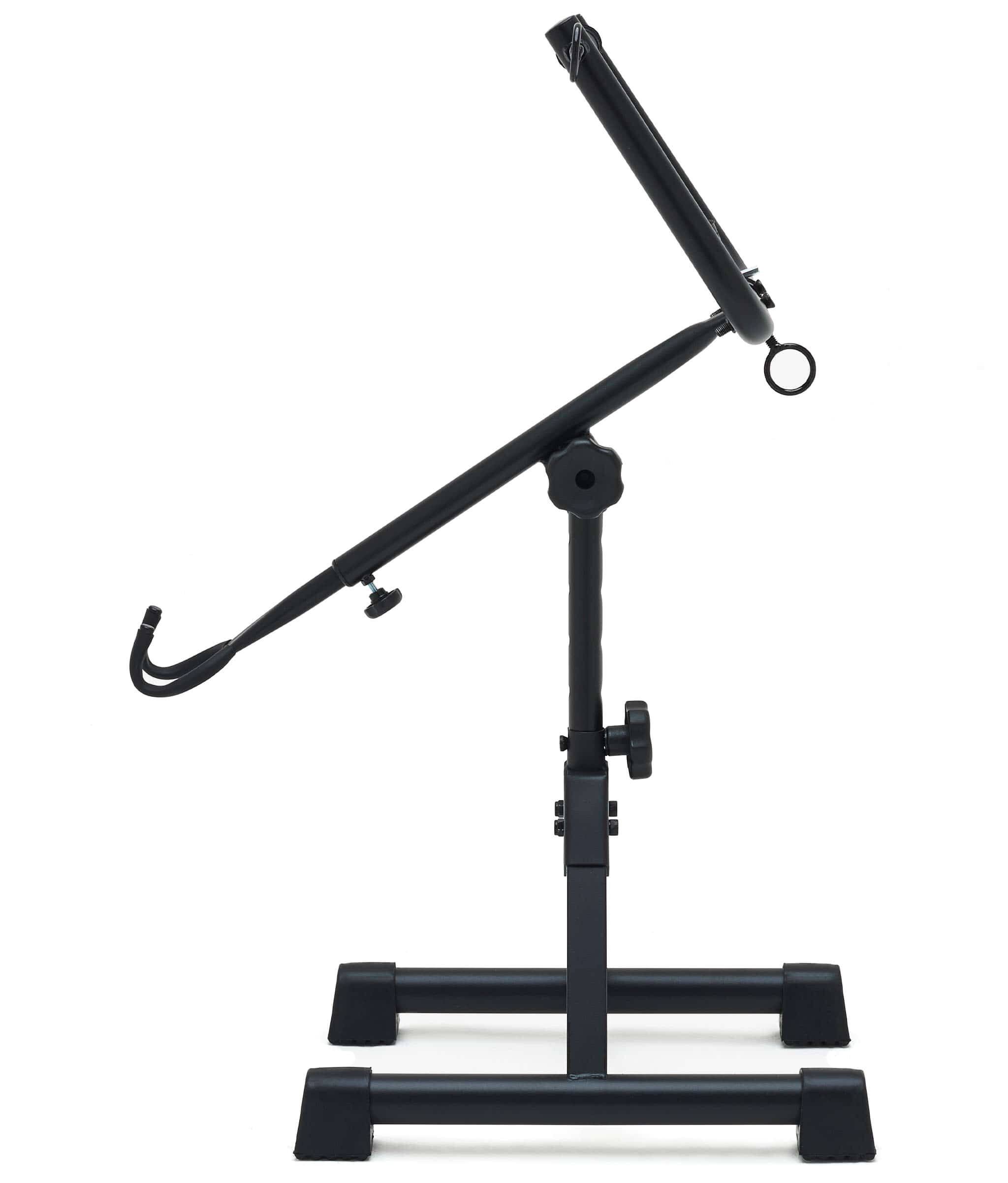 Left. Gibraltar Hardware - Lightweight Djembe Stand, Height Adjustable Collapsible Percussion Stand with Tilting Cradle.