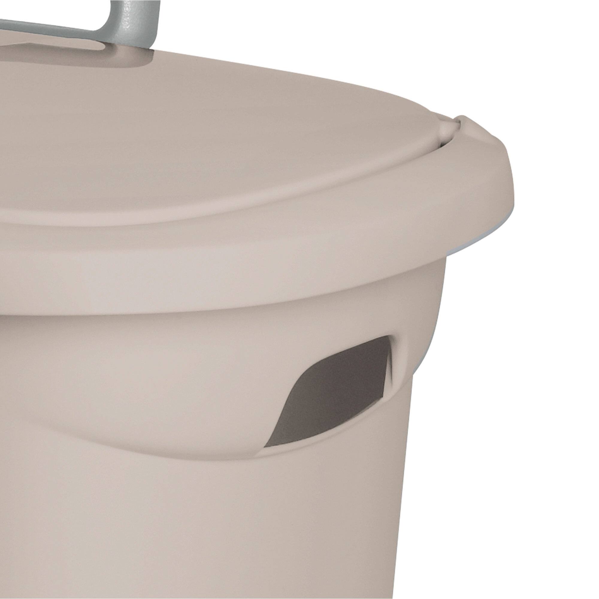 Alt View 8. Sterilite - Sterilite Ultra Wheeled Hamper, Laundry Basket with Lid and Handle, Grey, 3 Pack - Gray.