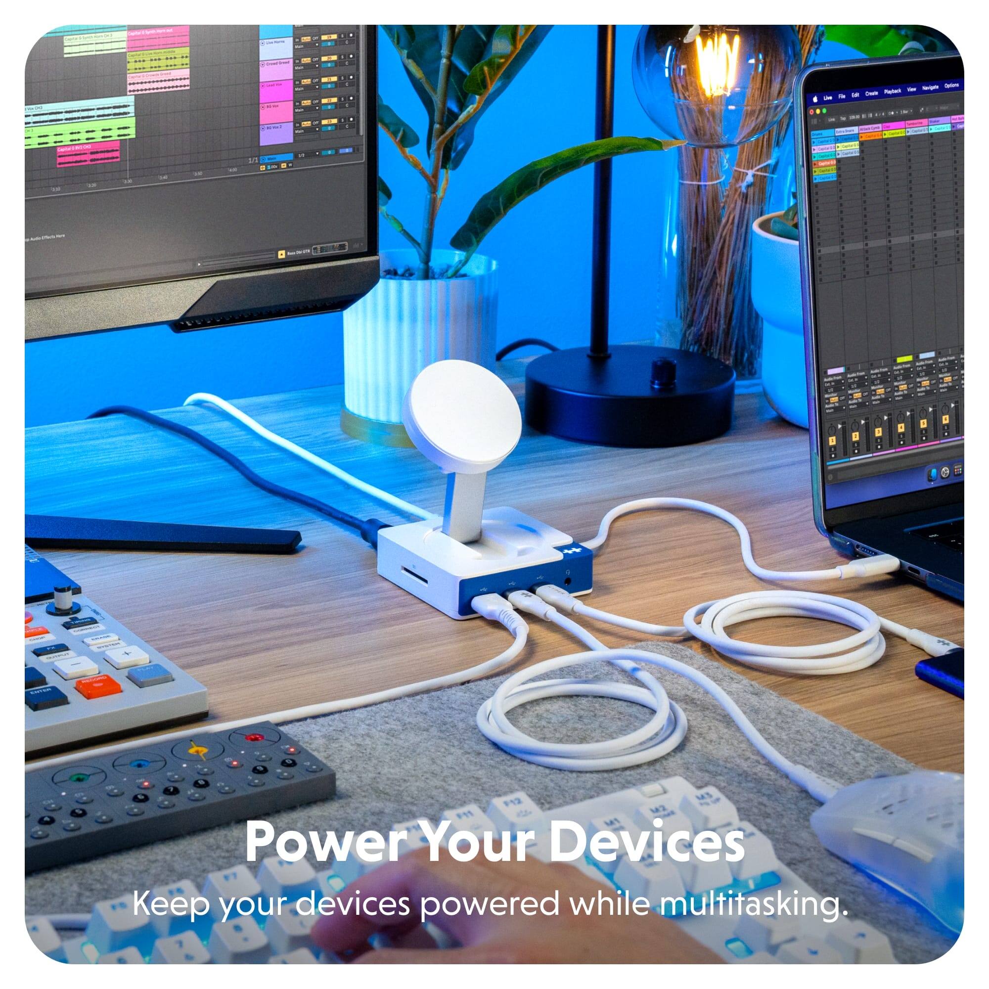 Power Your Devices
Keep your devices powered while multitasking.