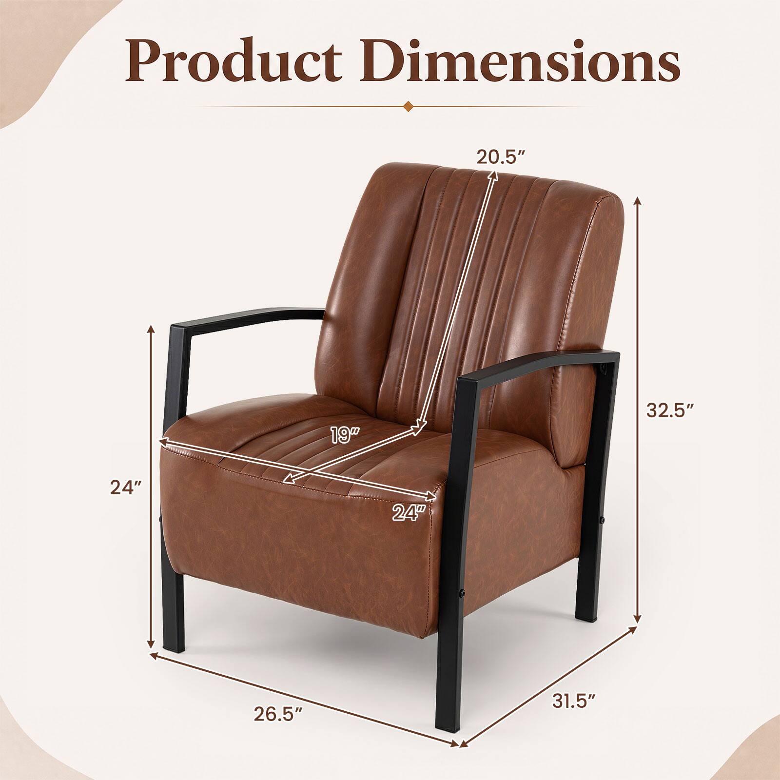 Product Dimensions: 20.5" x 19" x 32.5" x 24" x 24" x 26.5" x 31.5"