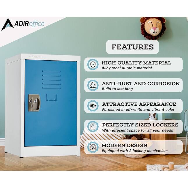ADIRoffice FEATURES
HIGH QUALITY MATERIAL Alloy steel durable material
ANTI-RUST AND CORROSION Build to last long
ATTRACTIVE APPEARANCE Furnished in off-white and vibrant color
PERFECTLY SIZED LOCKERS With effecient space for all your needs
MODERN DESIGN Equipped with 2 locking mechanism