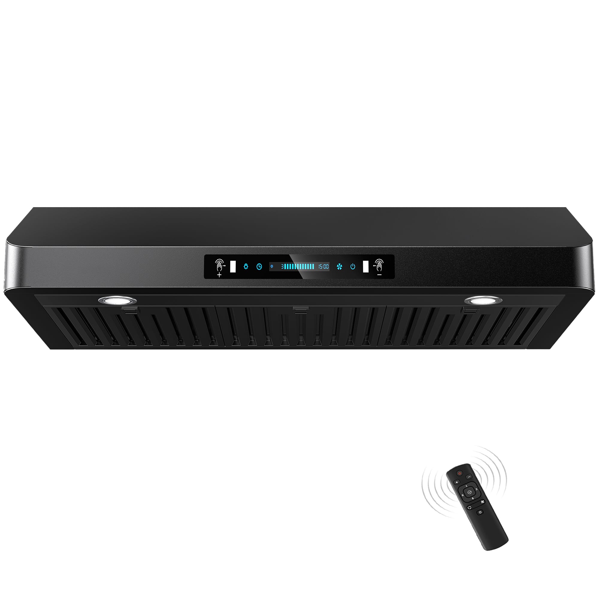 ZJKLA - 30 inches - Externally Vented - Under cabinet Range Hood - Black Stainless Steel