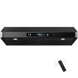 ZJKLA - 30 inches - Externally Vented - Under cabinet Range Hood - Black Stainless Steel