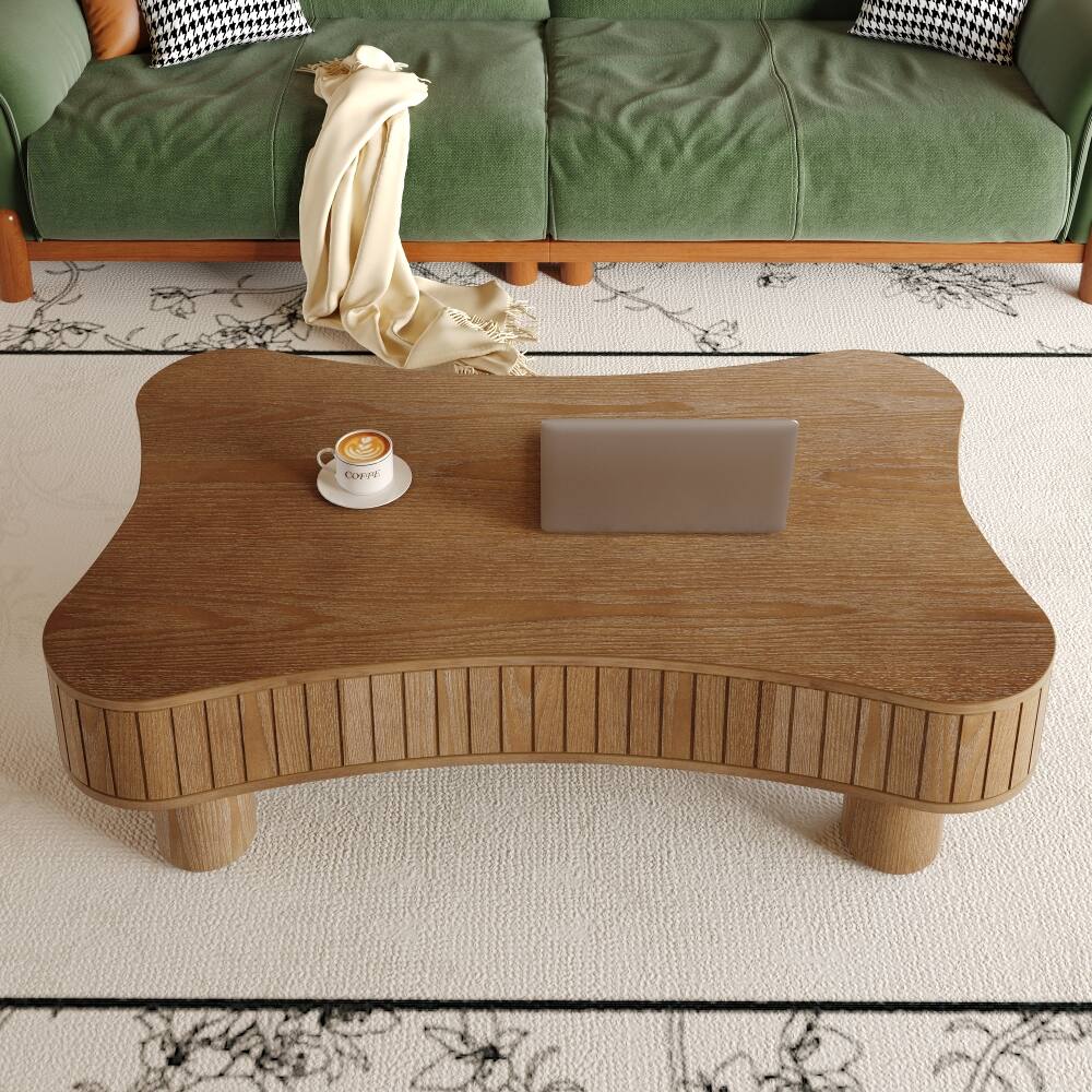 Alt View 1. Loheer - Loheer 42 inch walnut lift top coffee table rustic farmhouse coffee table with hidden storage - Walnut.