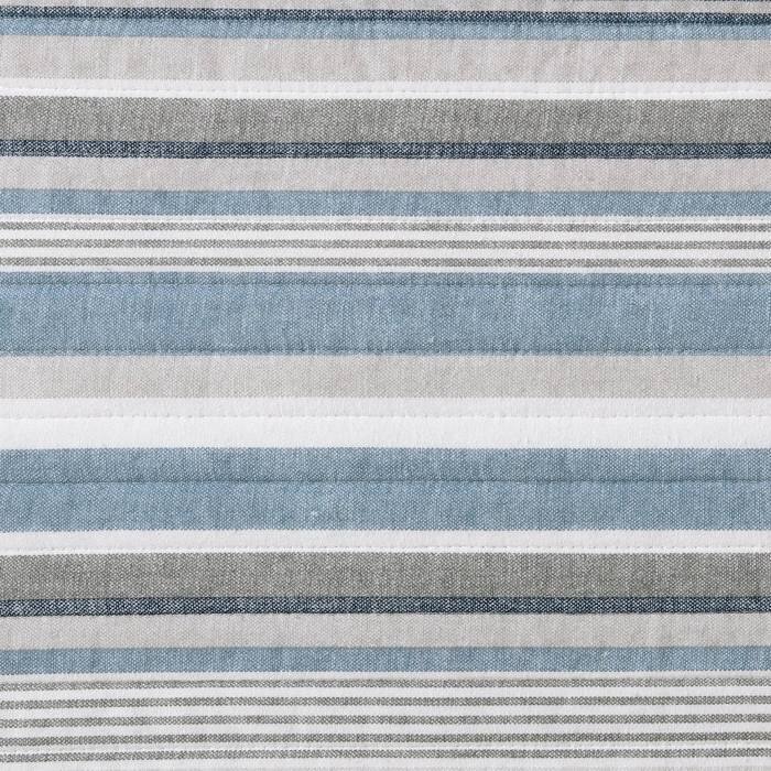 Angle. Hivvago - 100-Percent Cotton Blue White Grey Nautical Stripes 4 Piece Daybed Cover Set - Blue White Grey.