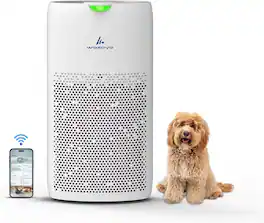 Wozoyo - Pure Air PA5 Smart WiFi Air Purifier for Large Rooms, Covers 1493 ft², 199 CFM, 3-in-1 HEPA Filter, PM Sensor, Alexa - White