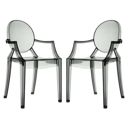 Front. Modway - Casper Dining Armchairs Set of 2 by Modway - Black.