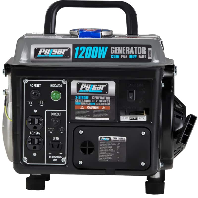 Pulsar - G1200SG 1200W Portable Gas Generator Compact Lightweight Easy Carry Emergency Backup