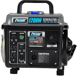 Pulsar - G1200SG 1200W Portable Gas Generator Compact Lightweight Easy Carry Emergency Backup