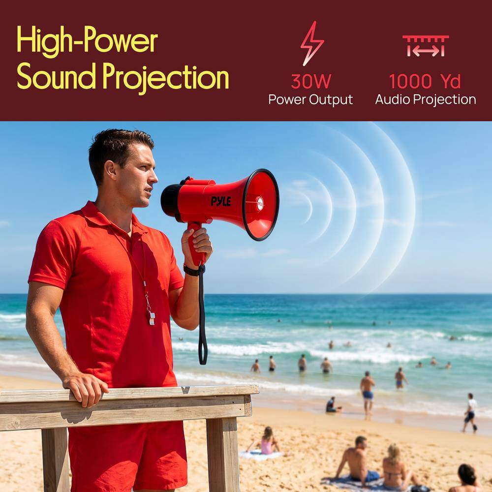 High-Power Sound Projection  
30W Power Output  
1000 Yd Audio Projection