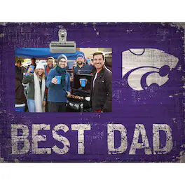 Fan Creations - Kansas State Wildcats 8'' x 10.5'' Best Dad Clip Frame - Multicolor