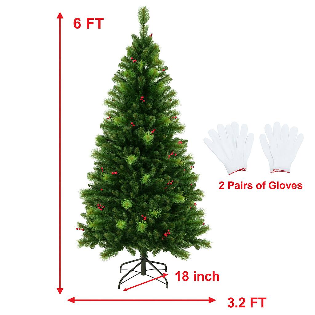 6 FT  
2 Pairs of Gloves  
18 inch  
3.2 FT