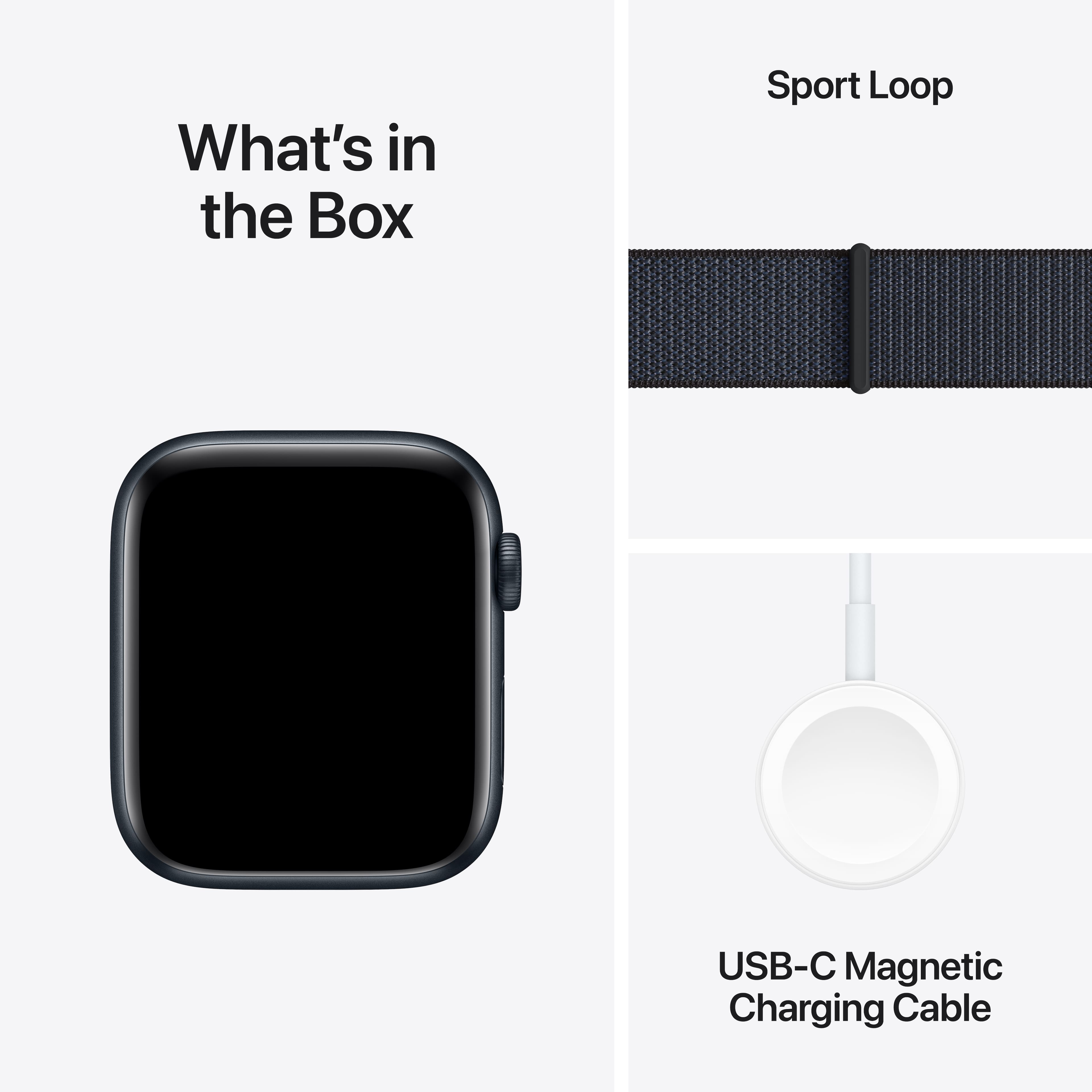 What's in the Box: Sport Loop, USB-C Magnetic Charging Cable